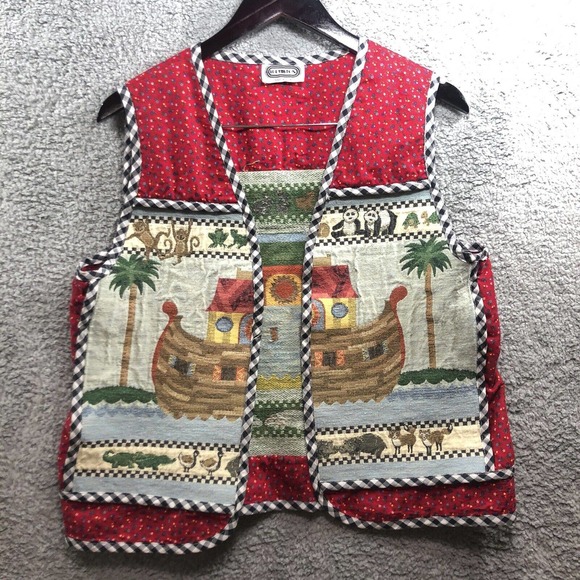 Hamilton Jackets & Blazers - Vintage Tapestry Waistcoat Noah’s Ark Hamilton USA Size M